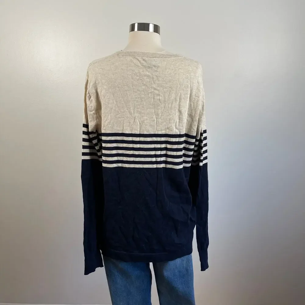 J. Crew • Striped Crewneck Pullover Sweater